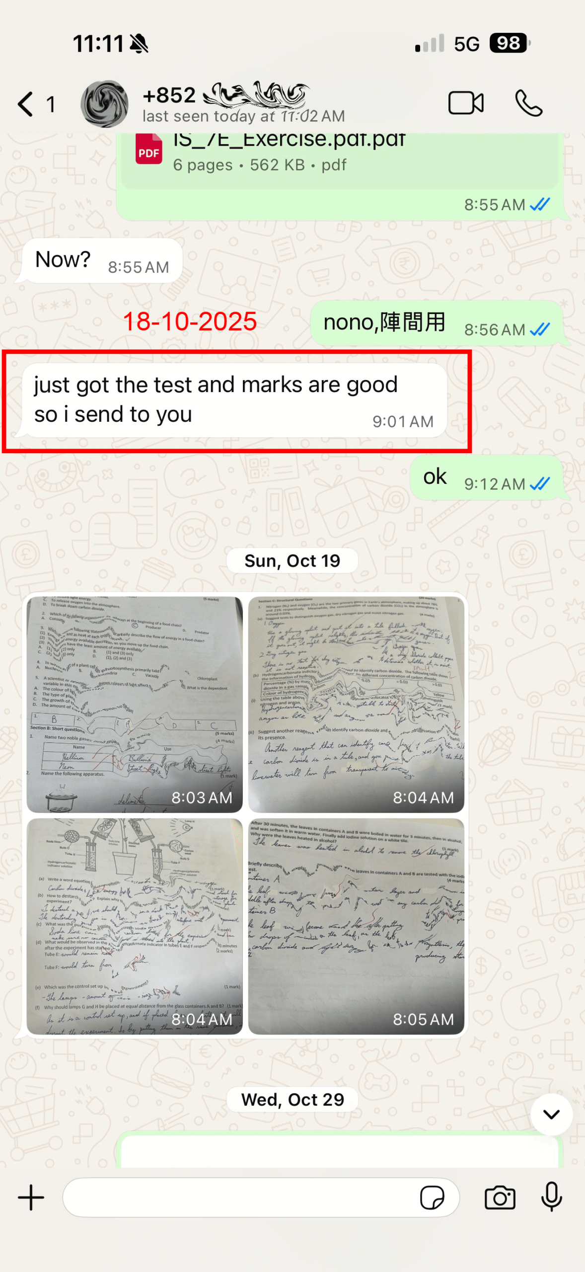 物理化學補習評價 2025-10-18