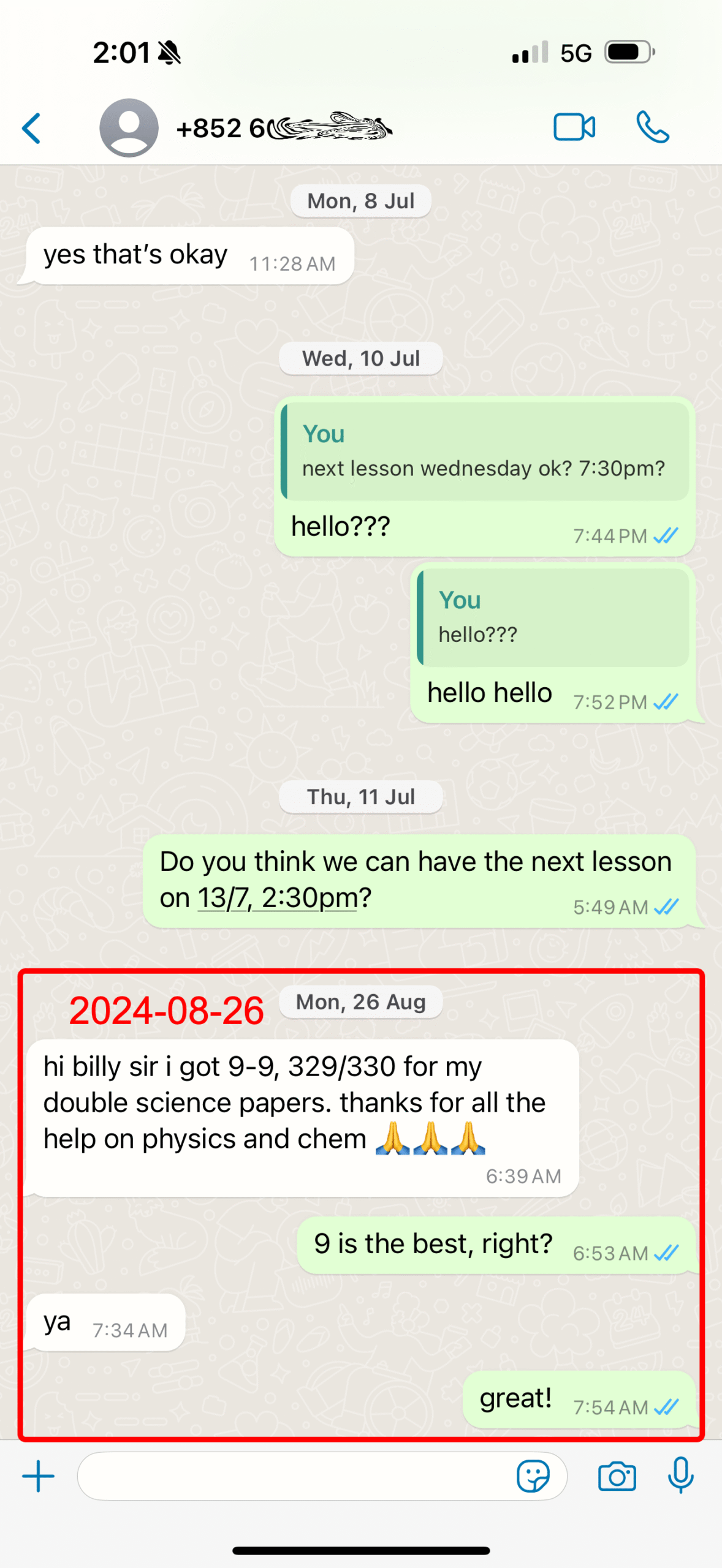 物理化學補習評價 2024-08-26